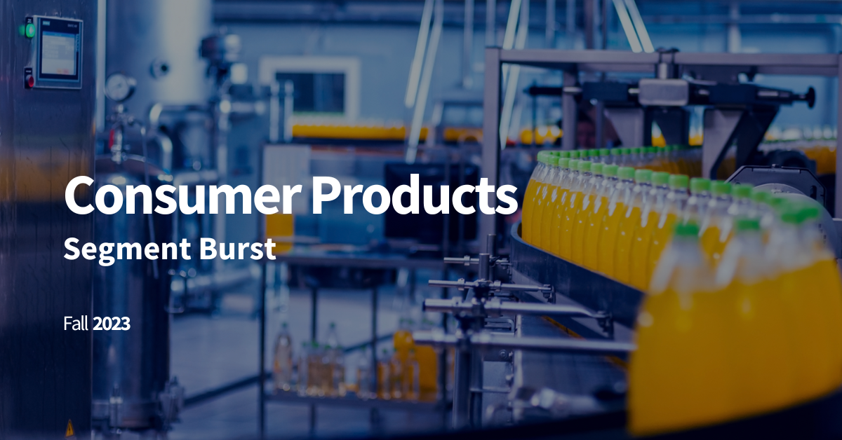Consumer Products Segment Burst