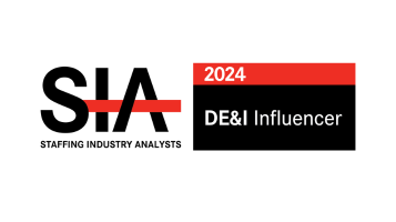 DEI Influencer 2024 Logo awarded to pontoon from Staffing Industry Analysts