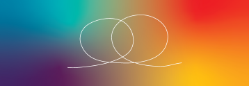 Line drawing of two interlocking circles on colourful gradient background representing The Adecco Group and Pontoon value for inclusion. Line drawing of two interlocking circles on colourful gradient background representing The Adecco Group and Pontoon value for inclusion.