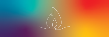 Line drawing of a flame on colourful gradient background representing The Adecco Group and Pontoon value for passion. Line drawing of a flame on colourful gradient background representing The Adecco Group and Pontoon value for passion.